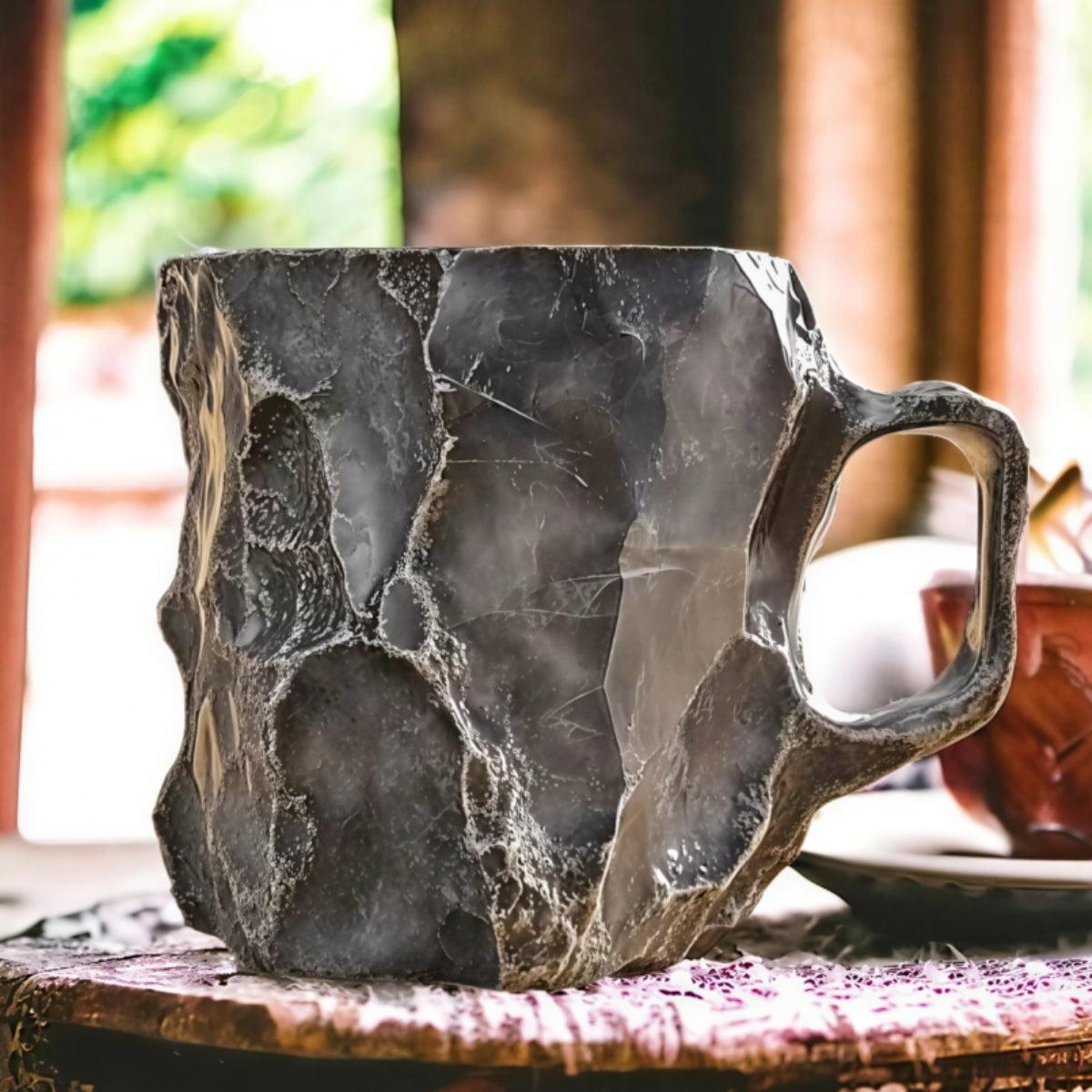 Aesthetic Coffee Mug With Mineral Crystal Geode Design