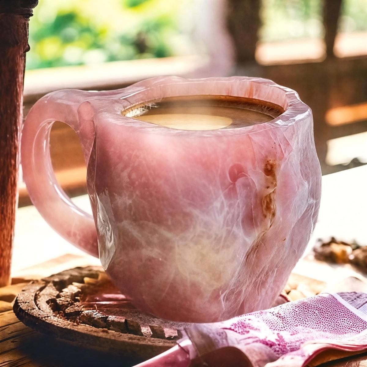 Aesthetic Coffee Mug With Mineral Crystal Geode Design