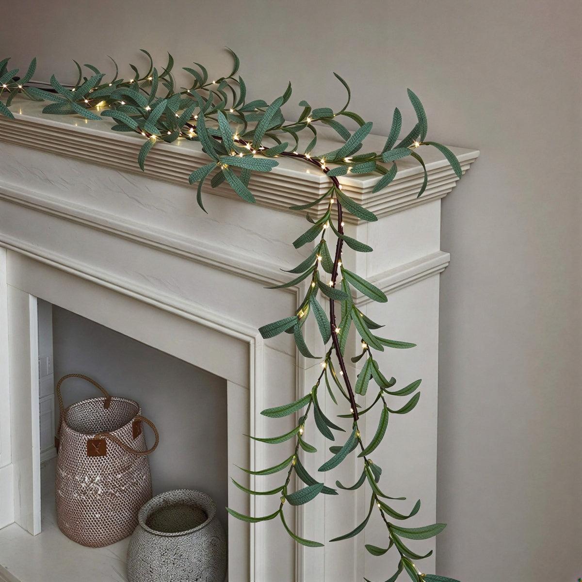 Aesthetic Room Decor With Olive Branch Garland