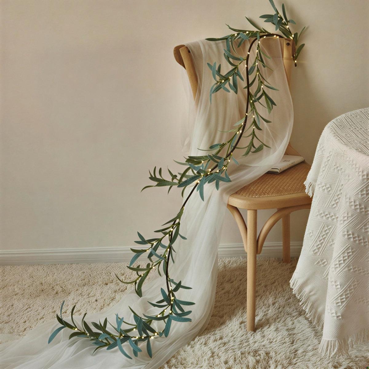 Aesthetic Room Decor With Olive Branch Garland