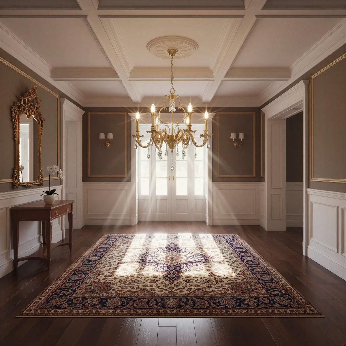 Antique Crystal Chandelier with Traditional Gold Finish