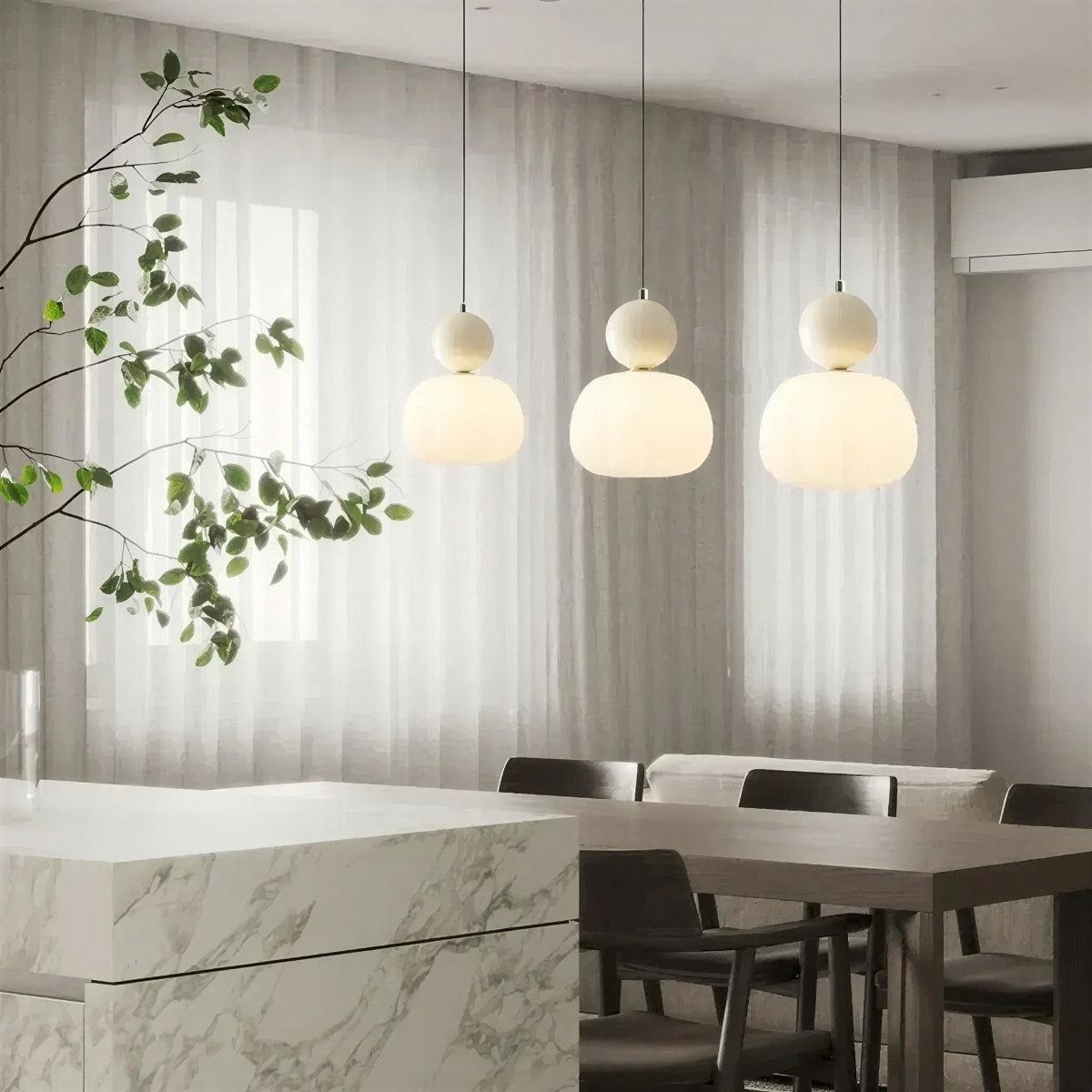 Art Deco Pendant Lighting With Sculpted Shade Design