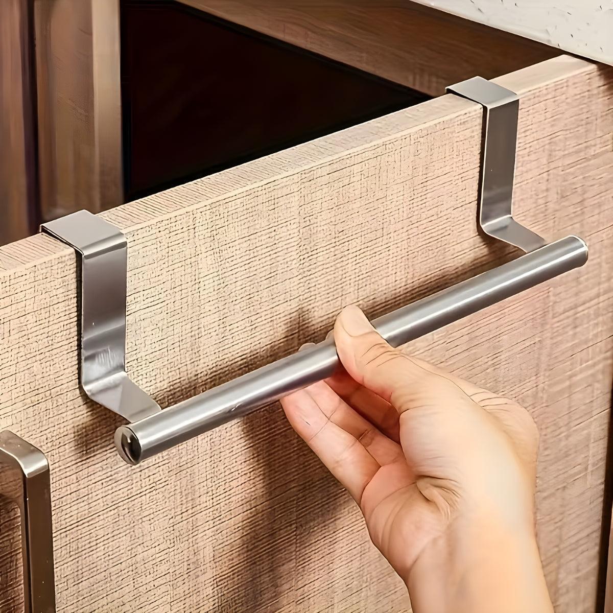 Bathroom Towel Holder With Over The Door Cabinet Hanger