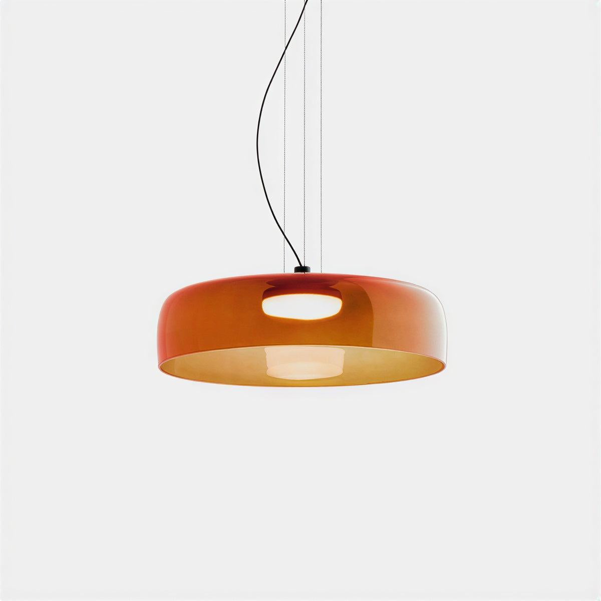 Bauhaus Glass Ceiling Pendant Light With Stacked Glass Design