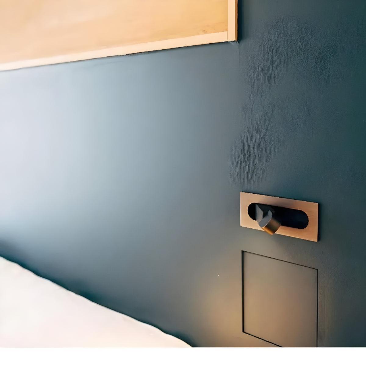 Bedside Reading Light With Embedded Adjustable Head