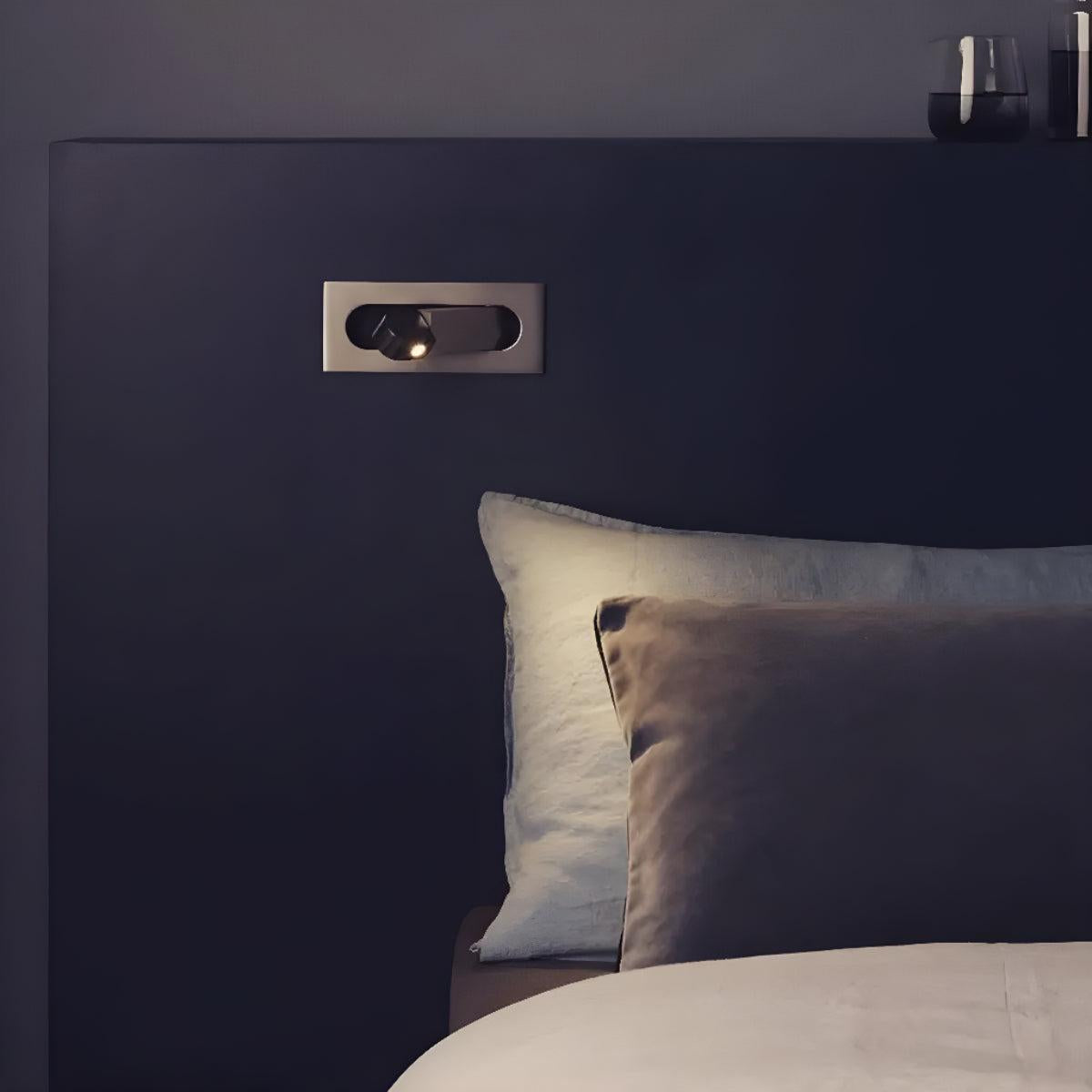 Bedside Reading Light With Embedded Adjustable Head