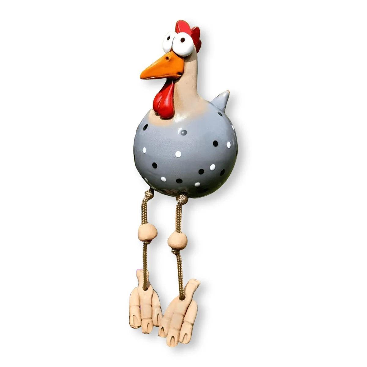 Chicken Garden Statue With Googly Eyes For Funny Lawn Ornament