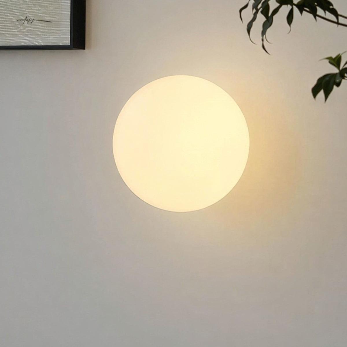 Circular Glass Wall Light Sconce