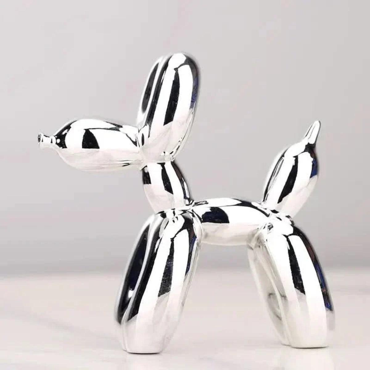 Clown Balloon Dog Sculpture With Glossy Finish
