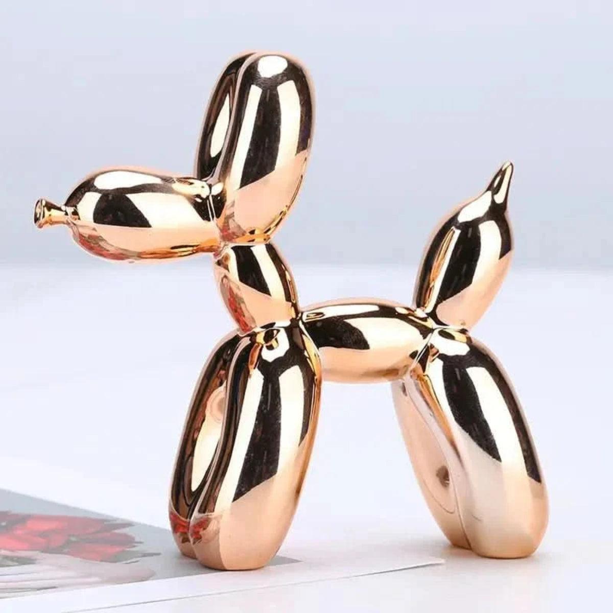 Clown Balloon Dog Sculpture With Glossy Finish