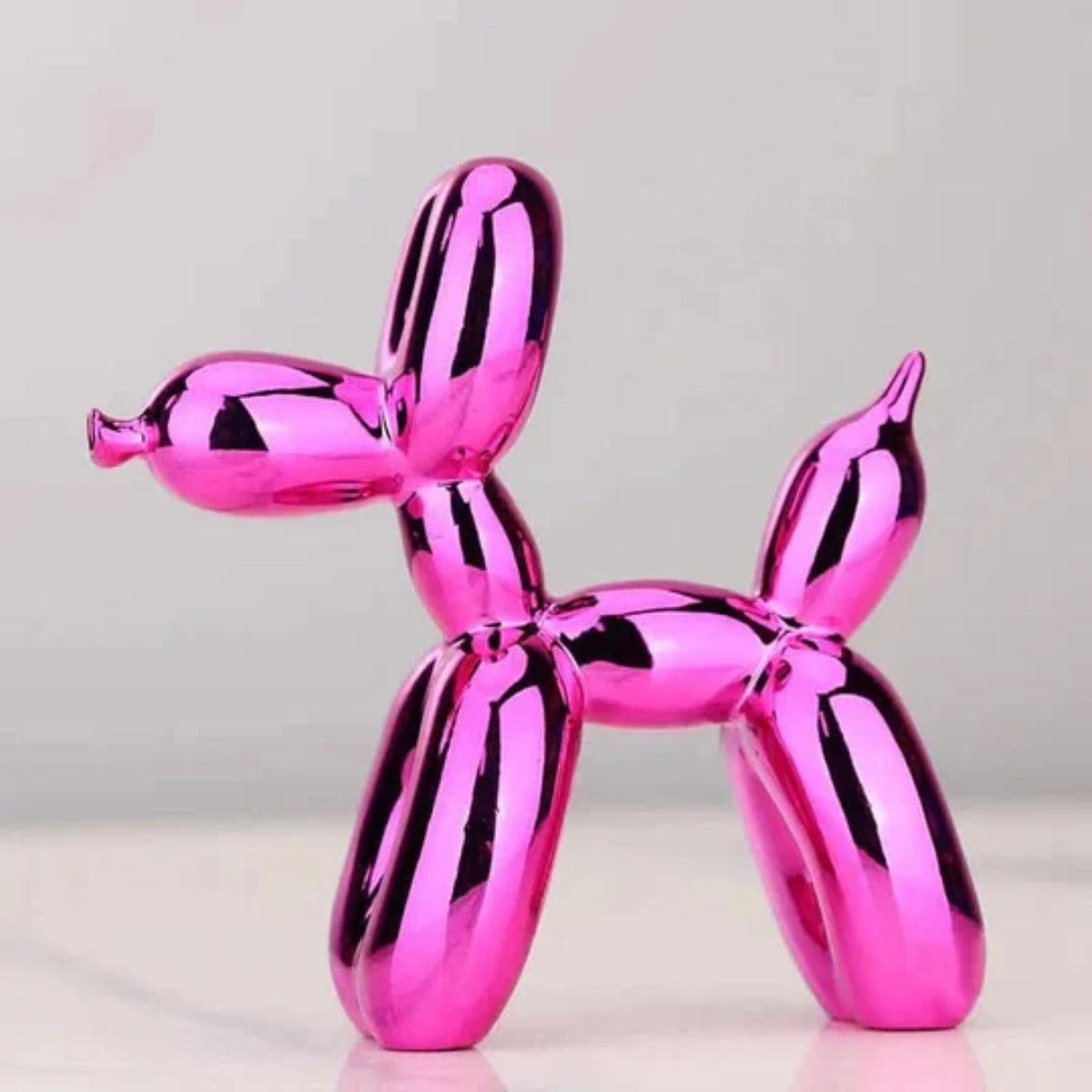 Clown Balloon Dog Sculpture With Glossy Finish