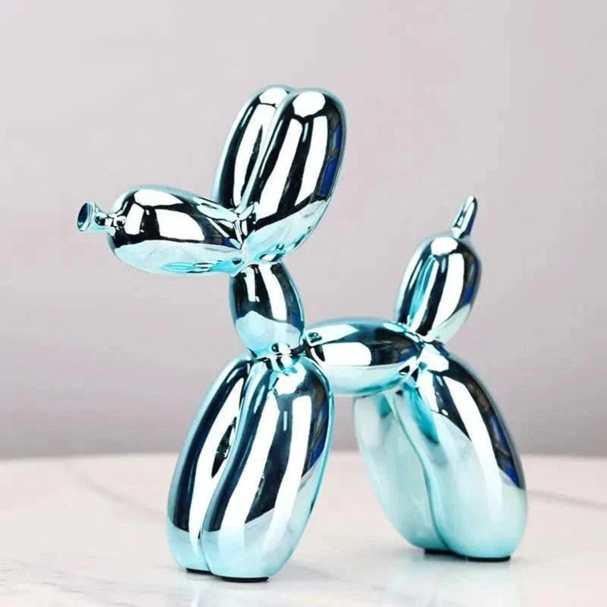 Clown Balloon Dog Sculpture With Glossy Finish