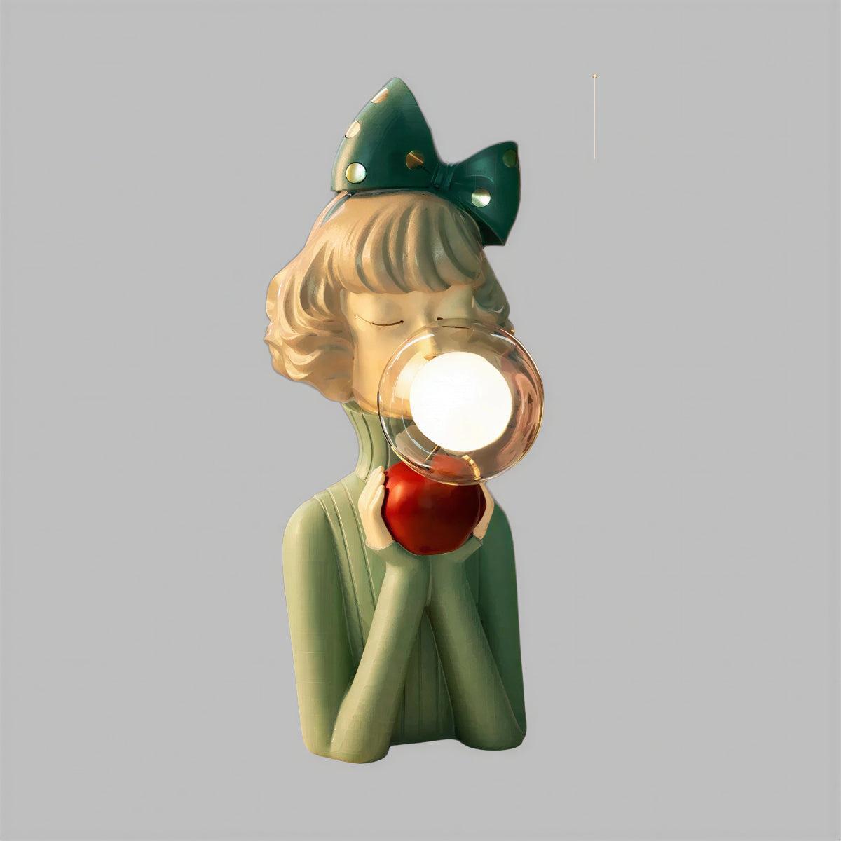 Contemporary Table Lamp With Sculptural Women Figurine For Decorative Lighting