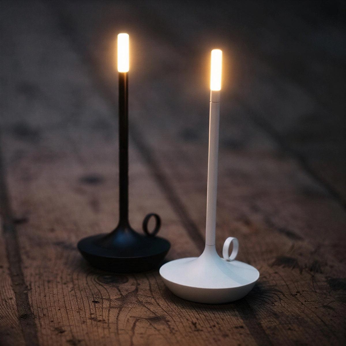 Cordless Candlelight Table Lamp With Battery-Operated Dimmable Flame For Restaurants
