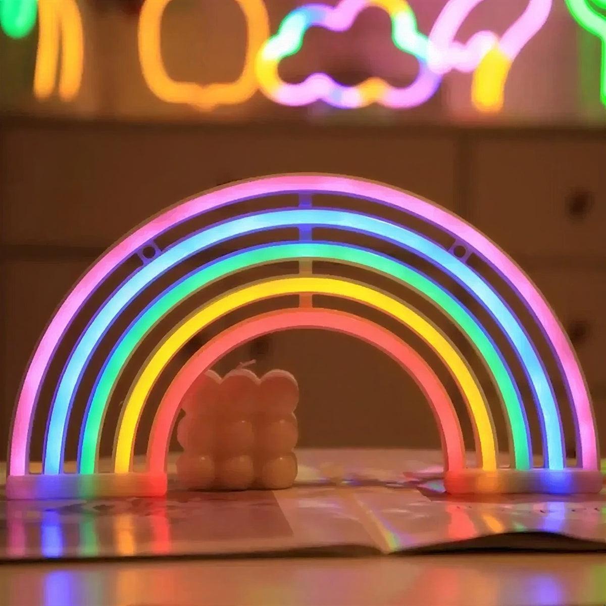 Cordless Rainbow Designed Mood Table Lamp