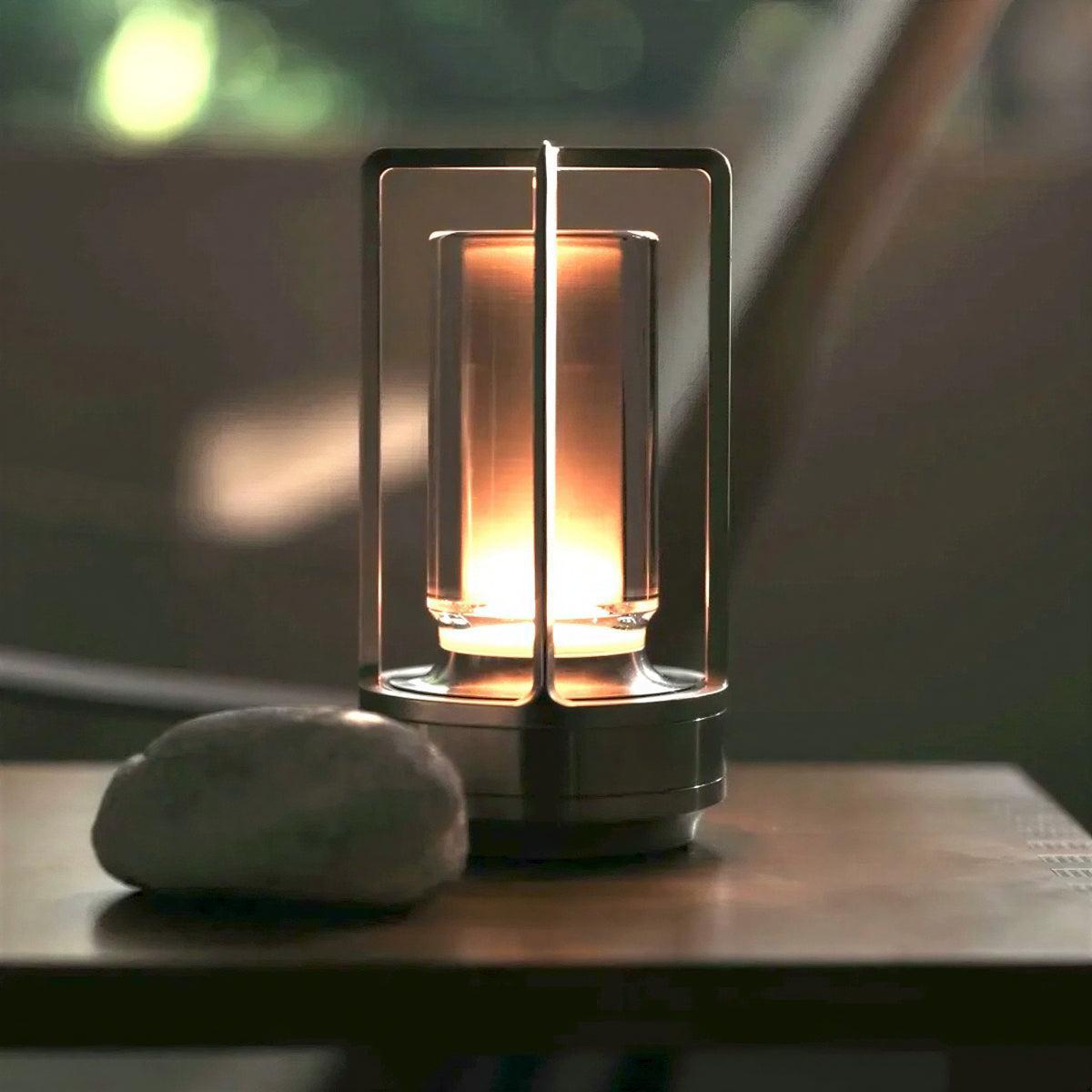 Cordless Table Lamp Lantern with Rechargeable LED Light