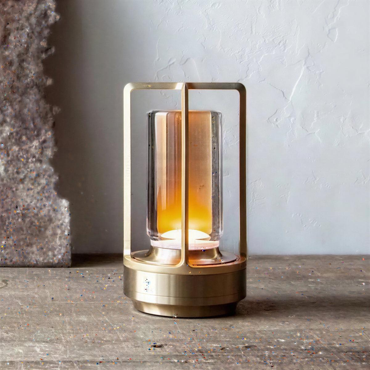Cordless Table Lamp Lantern with Rechargeable LED Light