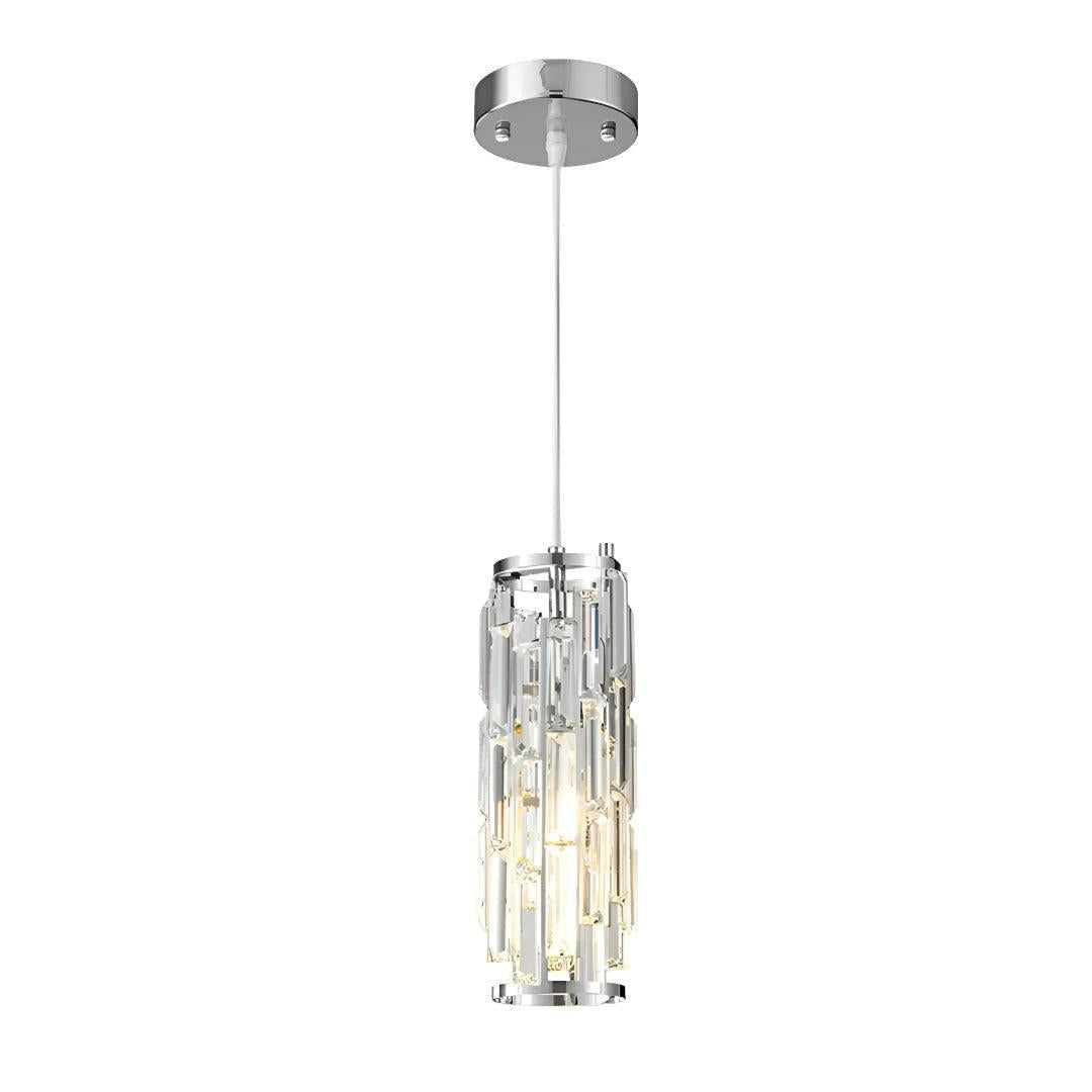 Crystal Glass Pendant Chandelier Light With Cage Design