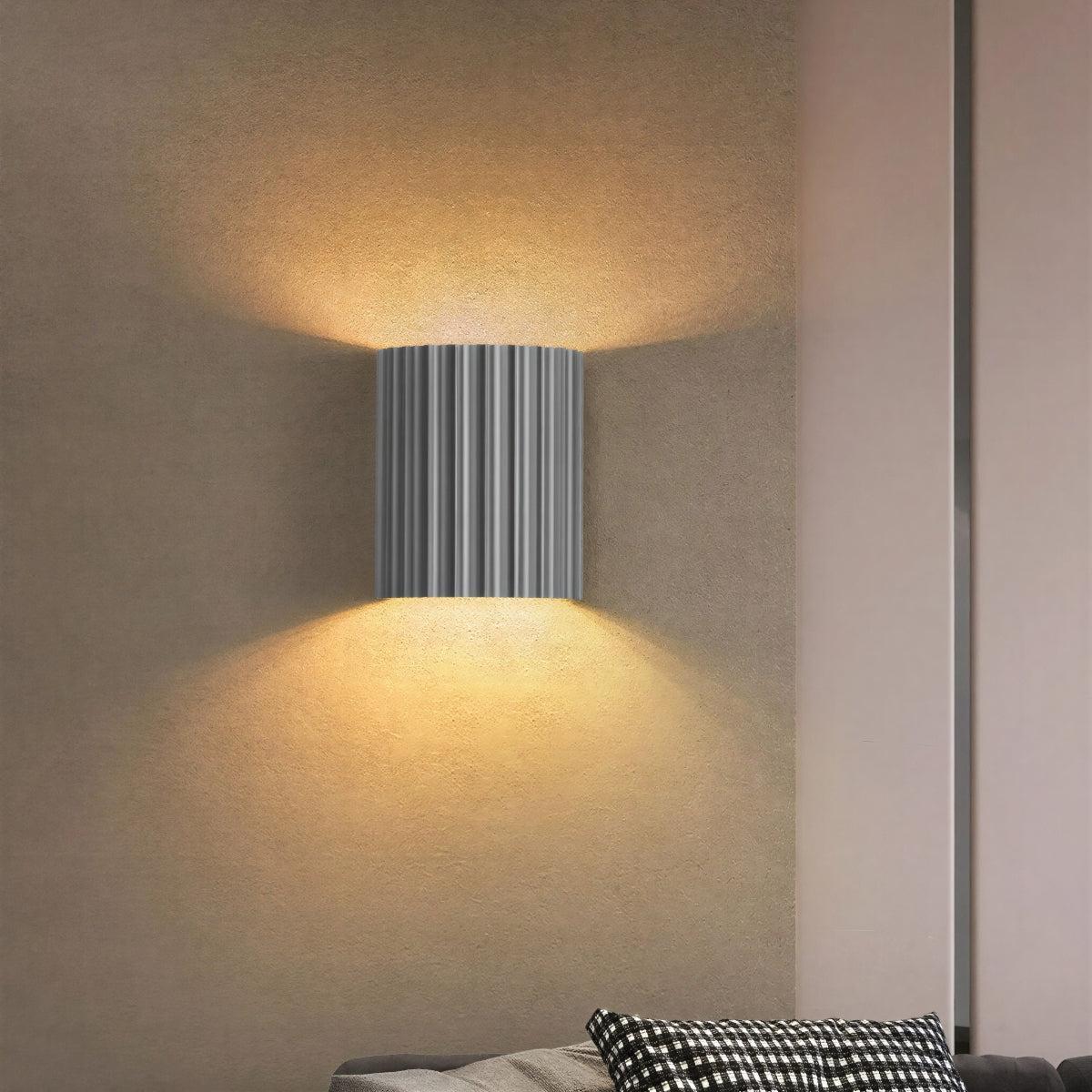 Curved Wall Lamp with Ambient Light and Rounded Shade