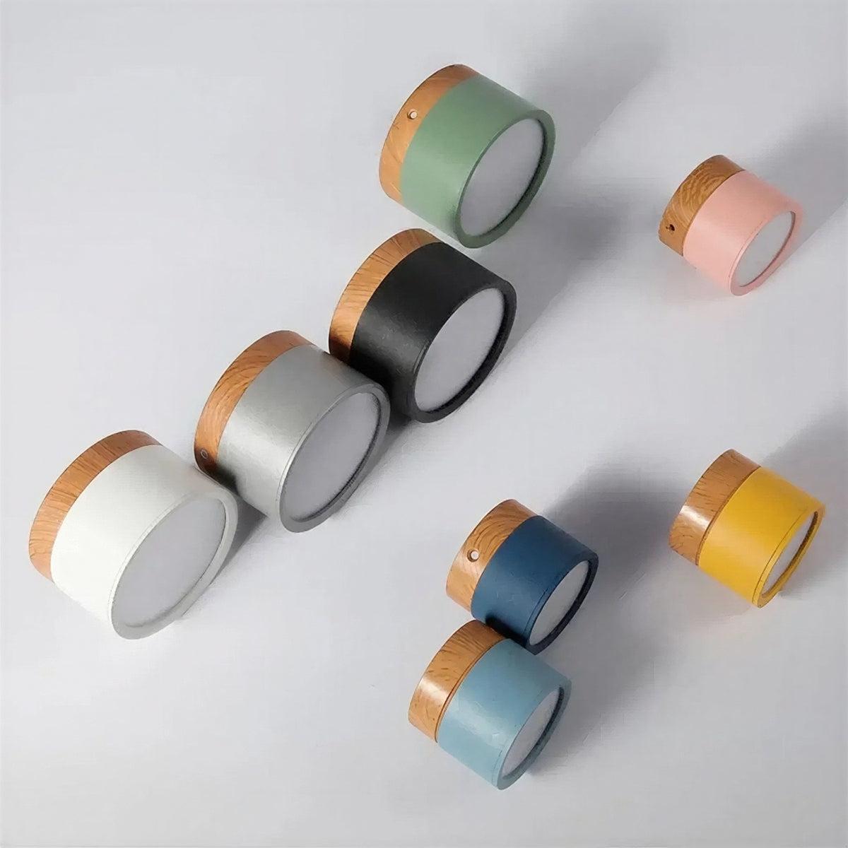 Cylindrical Flush Mount Ceiling Light Fixture With Focused Downlight
