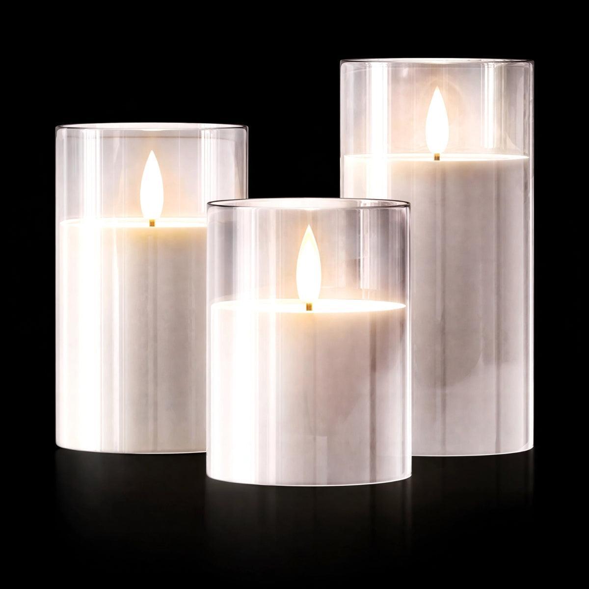 Flameless Battery Operated Candles With Flickering Light