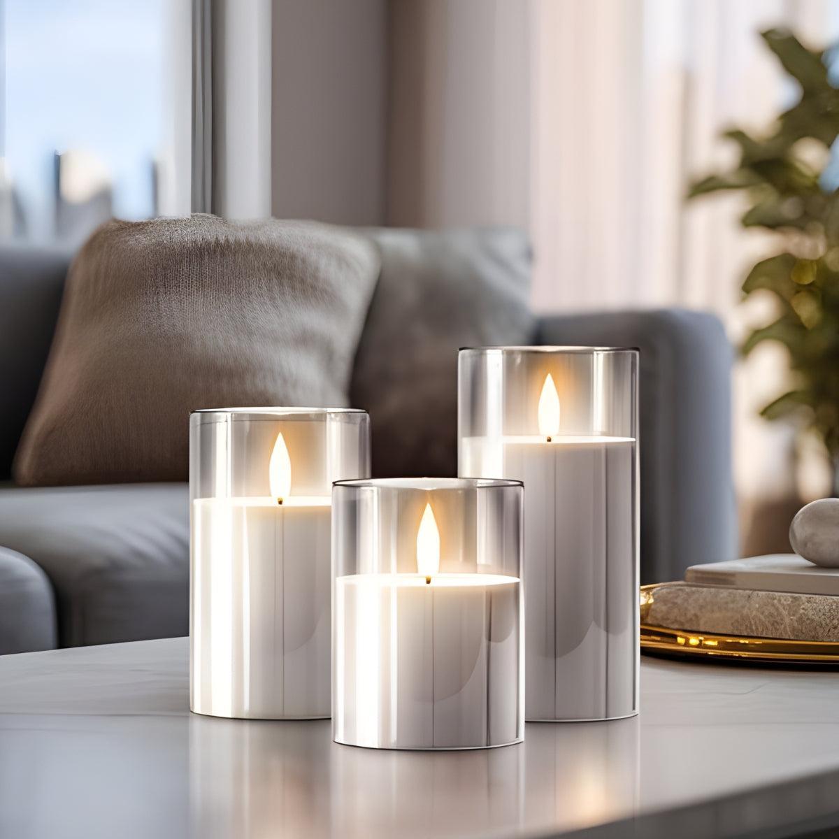 Flameless Battery Operated Candles With Flickering Light