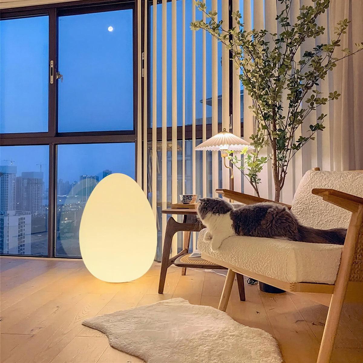 Floor Lamp with Egg Shape