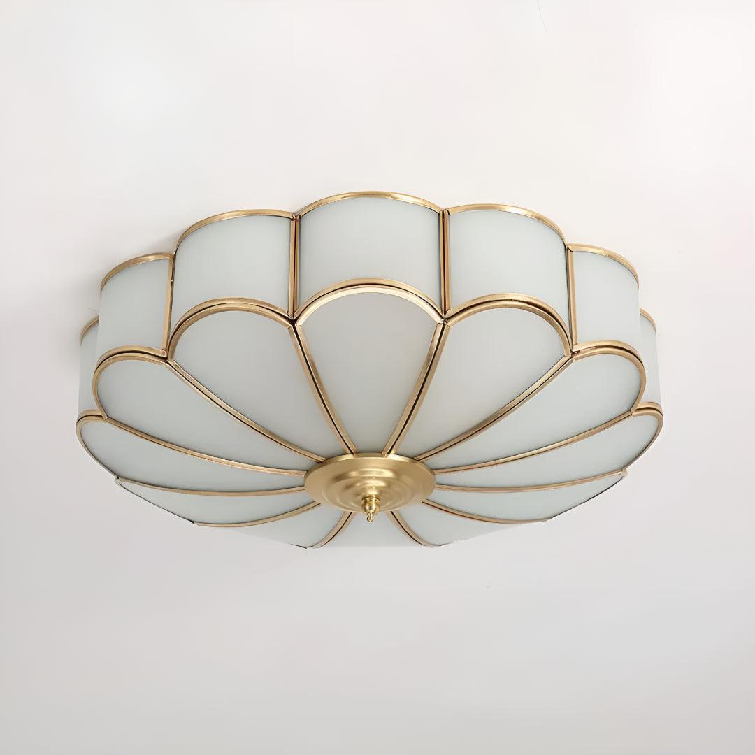 Flower Shaped Flush Mount Ceiling Light Fixture With Decorative Style