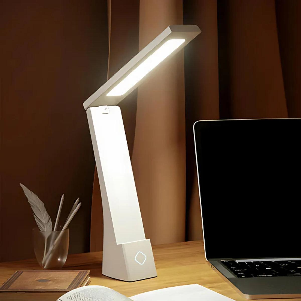 Foldable LED Desk Lamp With Adjustable Touch Control And Minimalist Design
