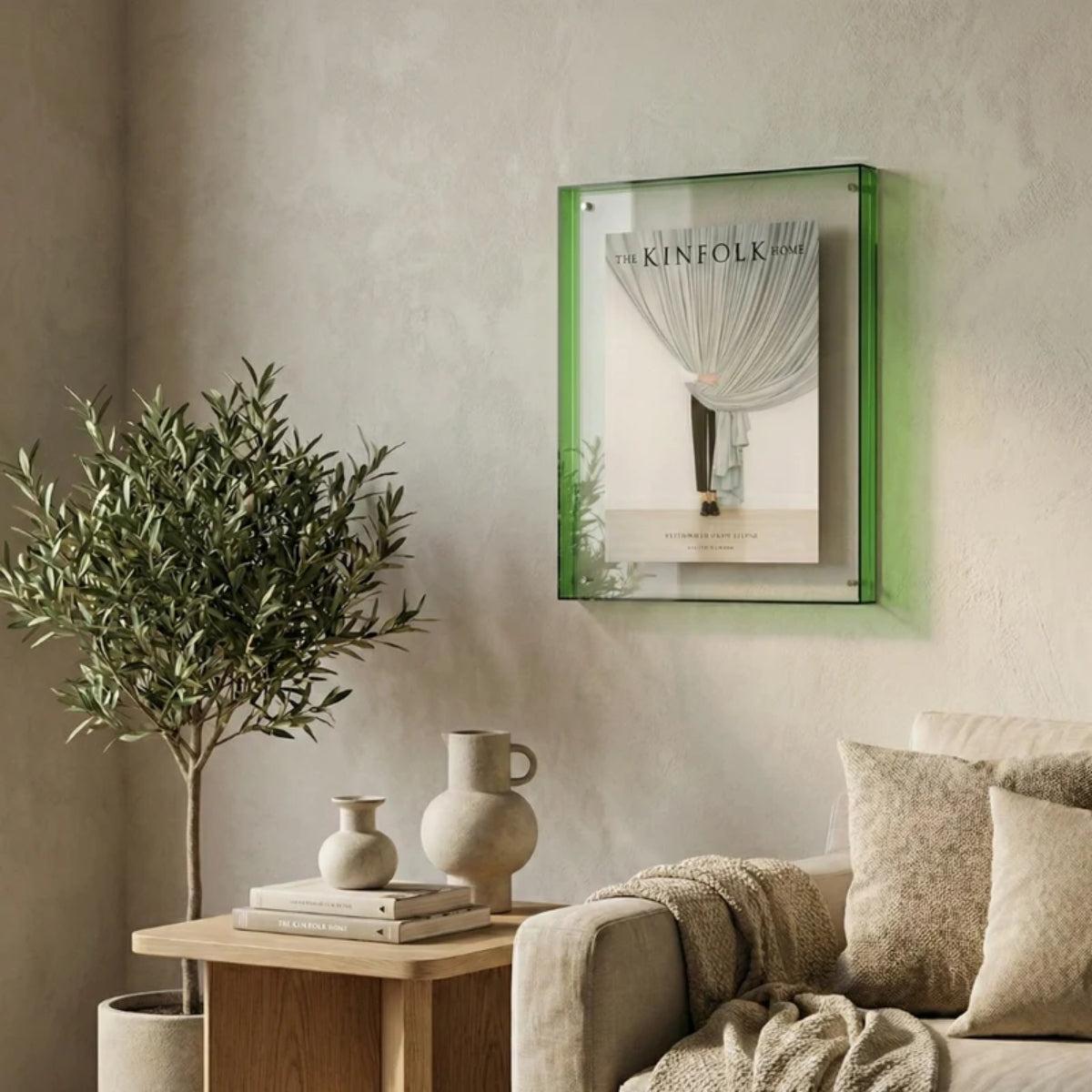 Gallery Wall Picture Frame Display With Vibrant Edge For Framed Photos And Posters