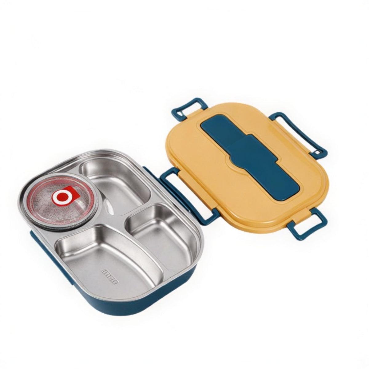 Insulated Lunch Box With Multiple Compartments And Soup Bowl