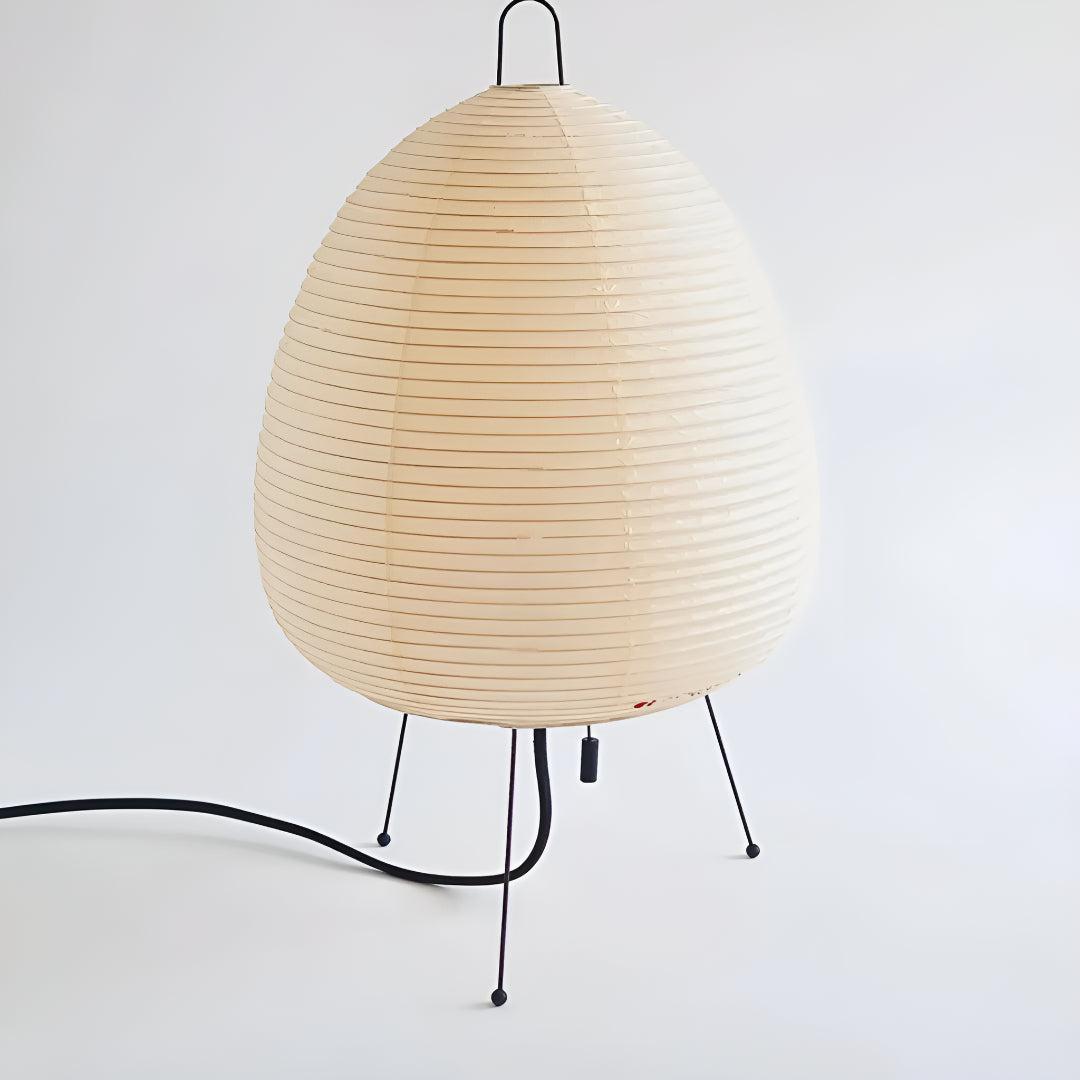 Japanese Table Lamp for Ambient Lighting with Rice Paper Shade