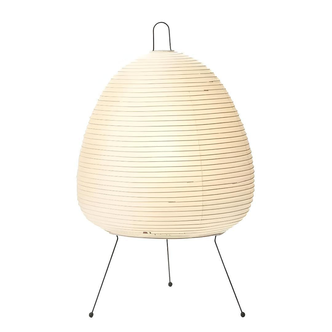 Japanese Table Lamp for Ambient Lighting with Rice Paper Shade