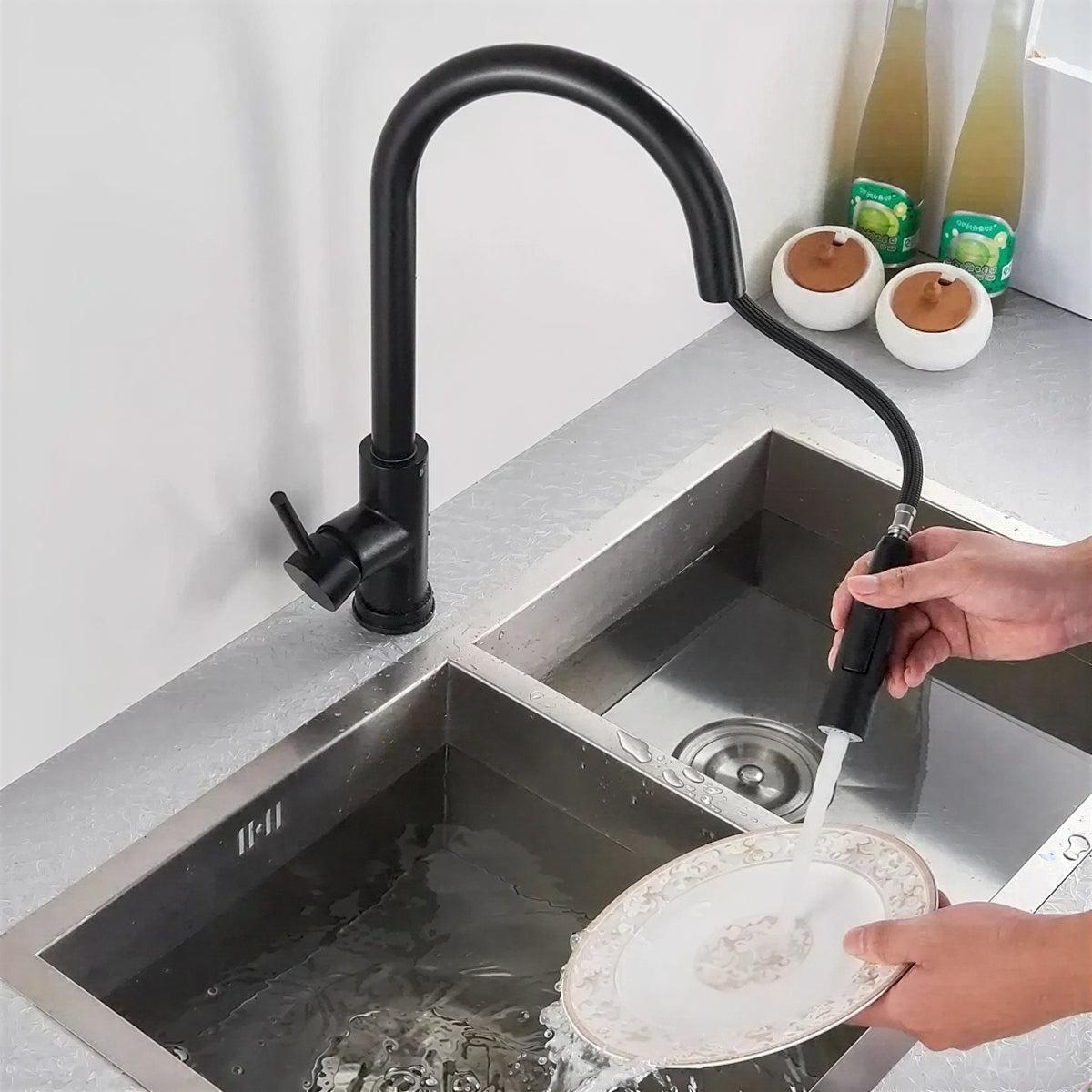 Kitchen Faucet with Pull-Out Sprayer and Touch Sensor Control