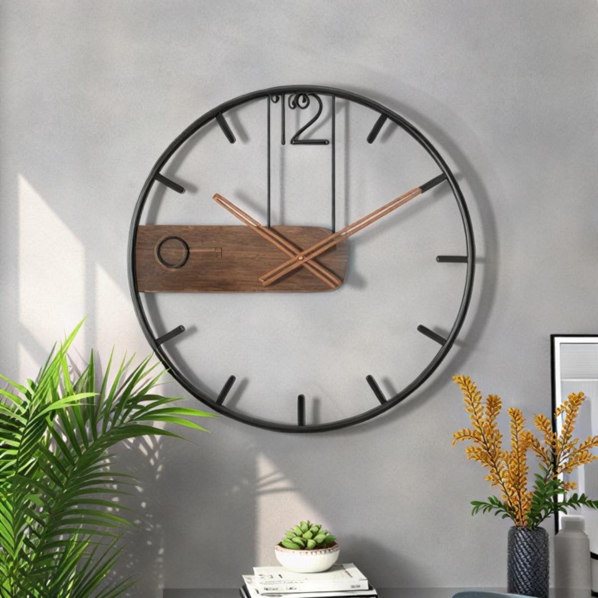 Large Wall Clock With Minimalist Wood Design