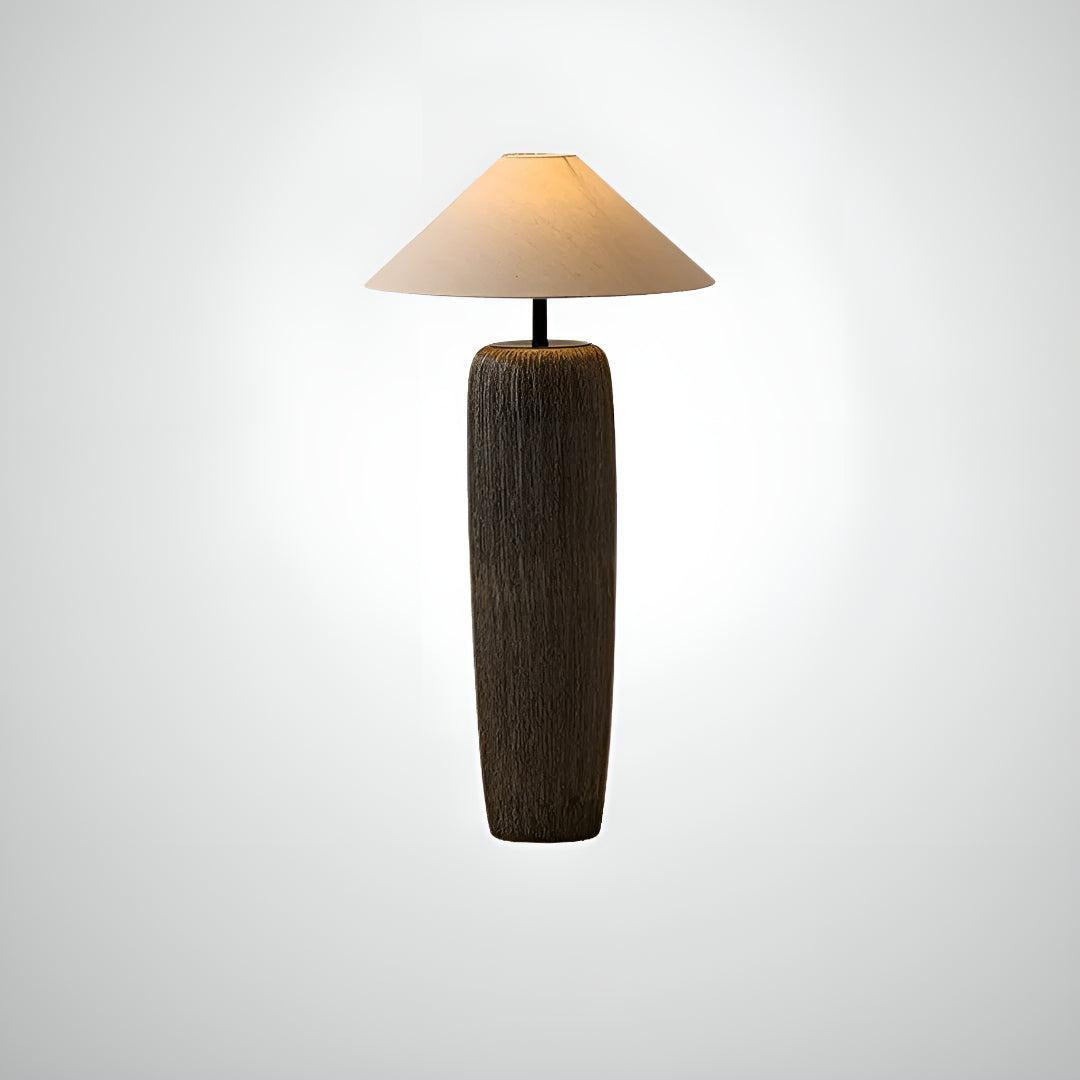 Living Room Floor Lamp With Ambient Light and Pottery Base