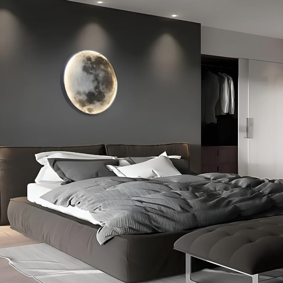 Lunar Moon Round Wall Light With Modern Artistic Design