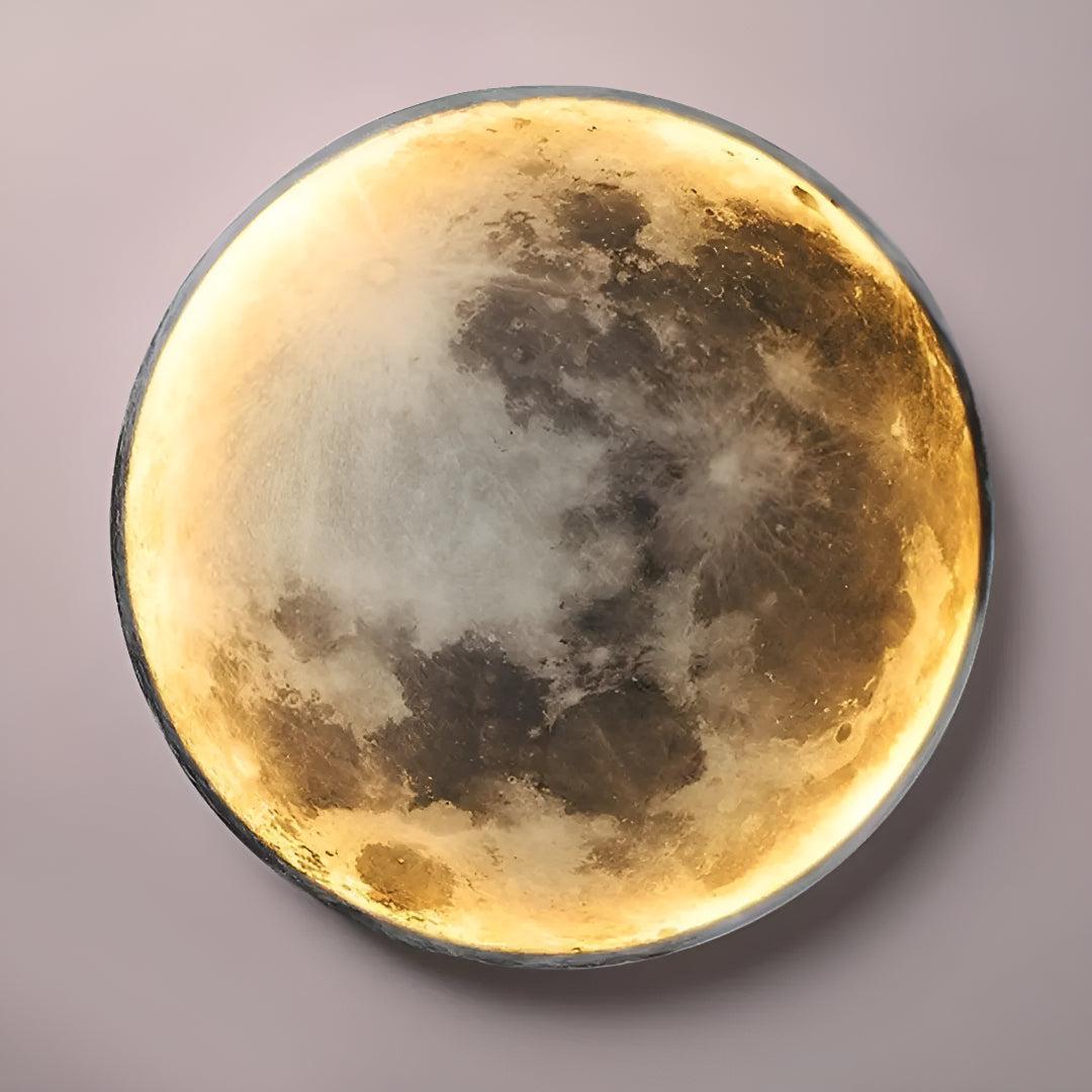 Lunar Moon Round Wall Light With Modern Artistic Design