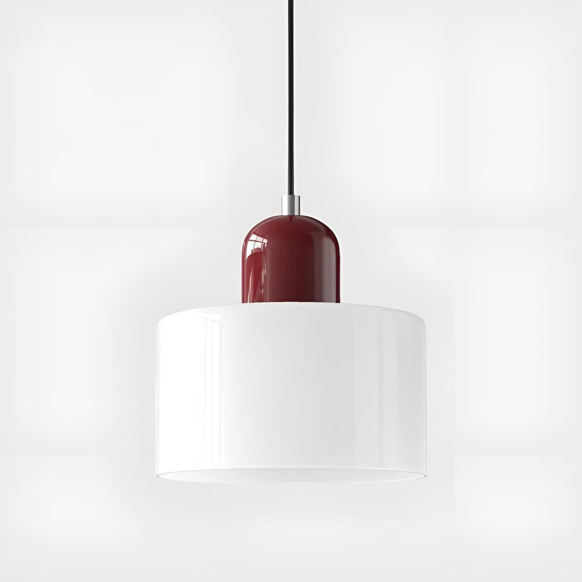 Mid Century Bauhaus Style Glass Pendant Light Fixture