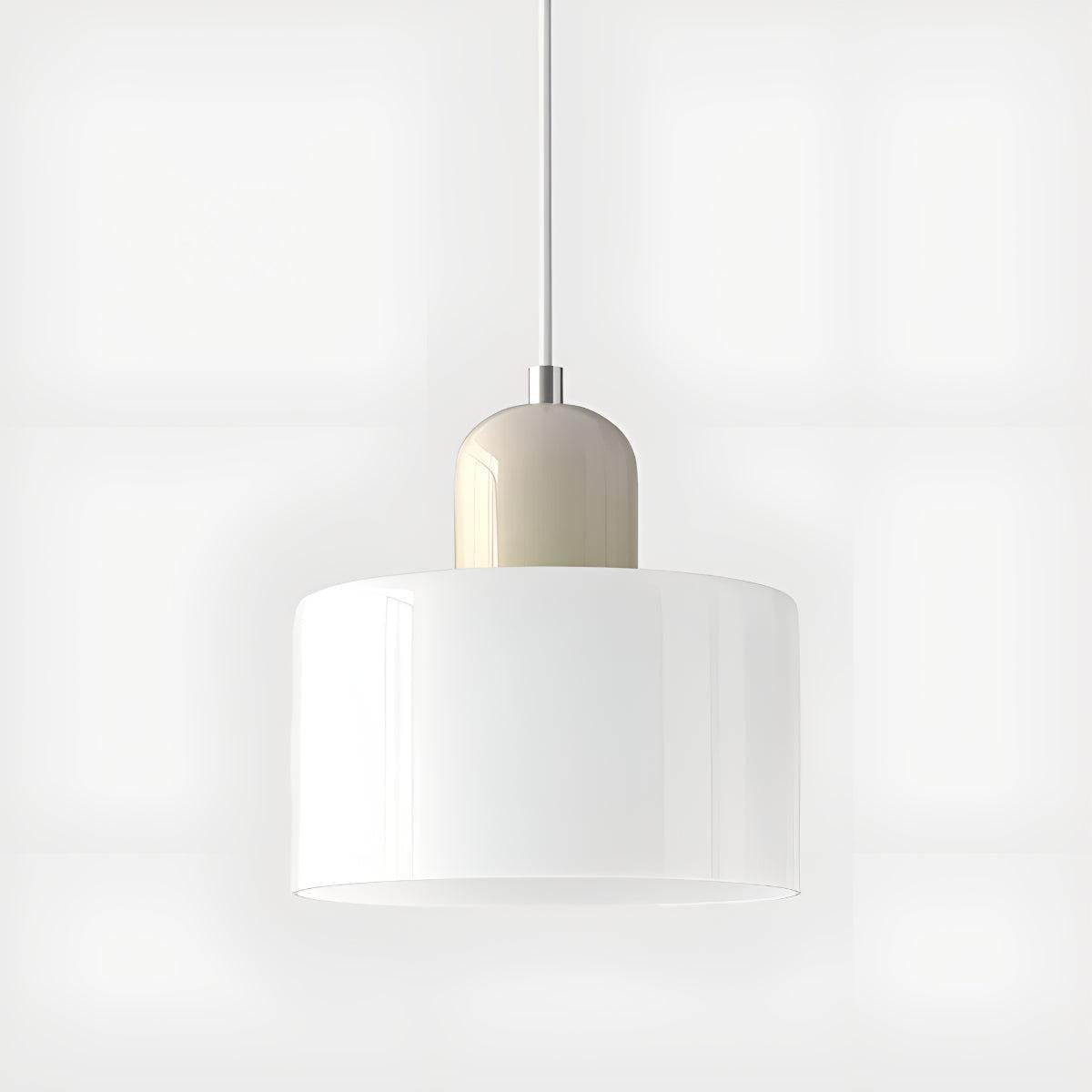 Mid Century Bauhaus Style Glass Pendant Light Fixture