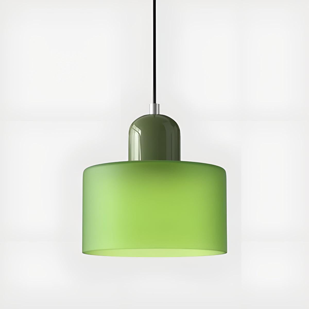 Mid Century Bauhaus Style Glass Pendant Light Fixture