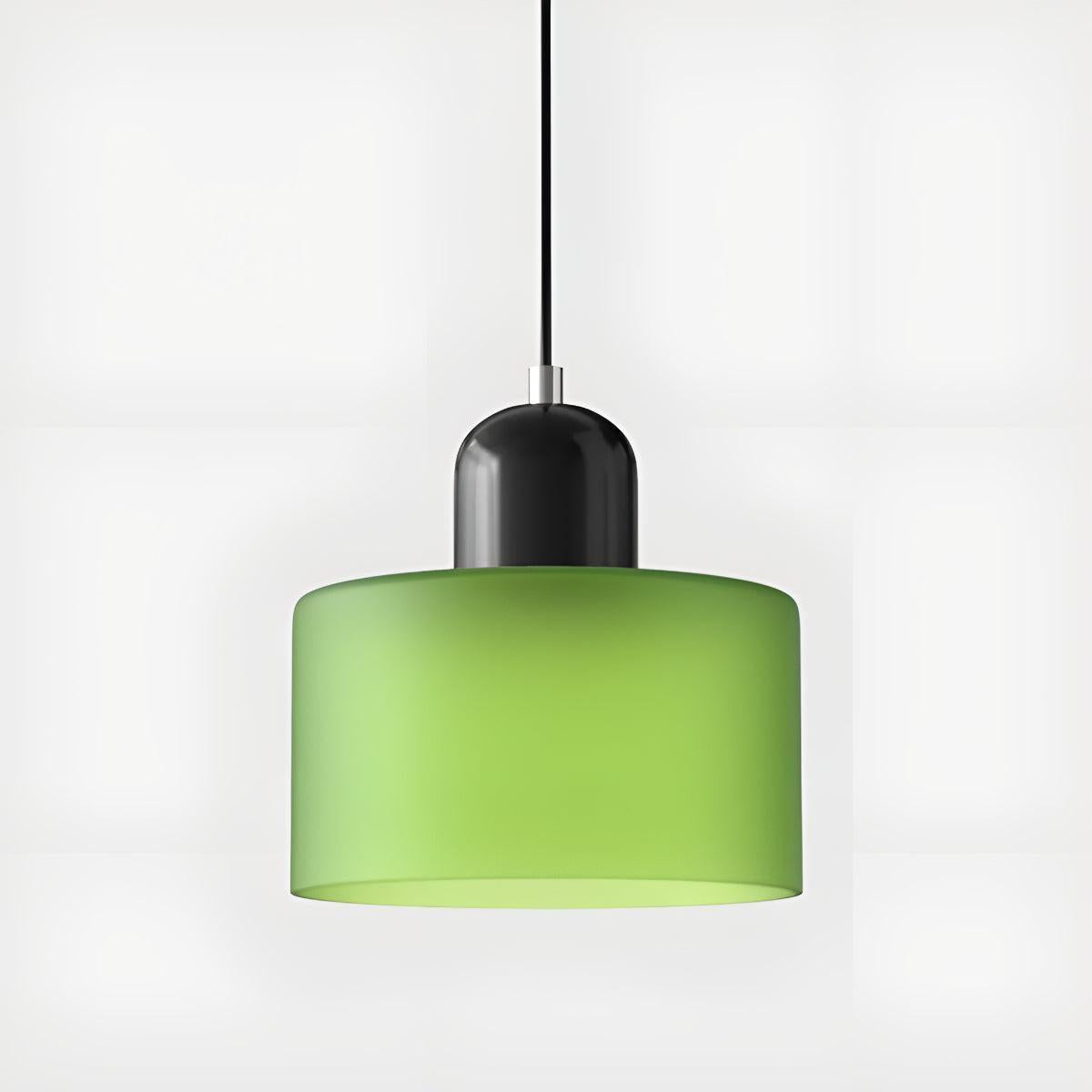 Mid Century Bauhaus Style Glass Pendant Light Fixture