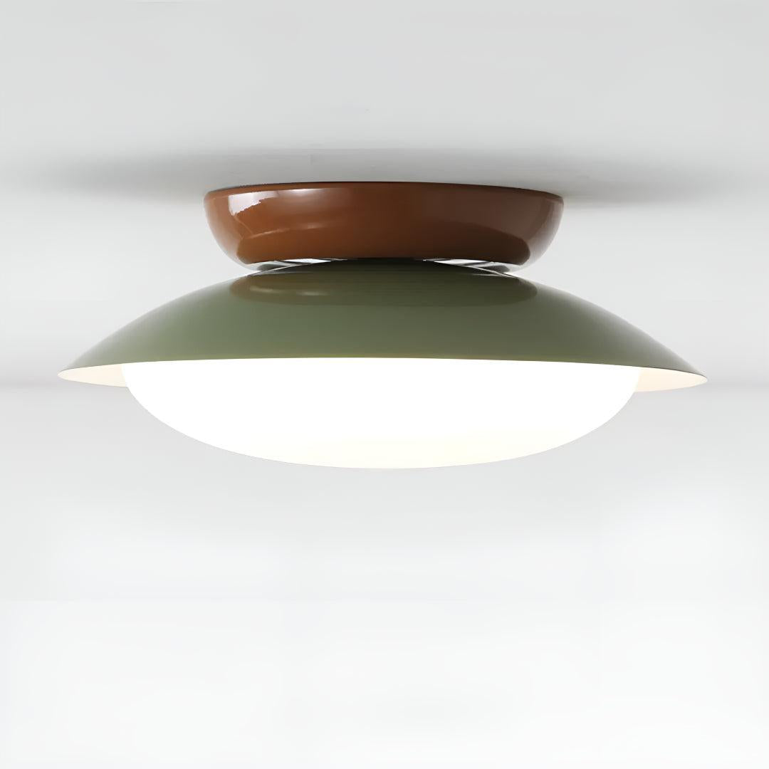 Mid Century Flush Mount Ceiling Light Fixture With Dome Design