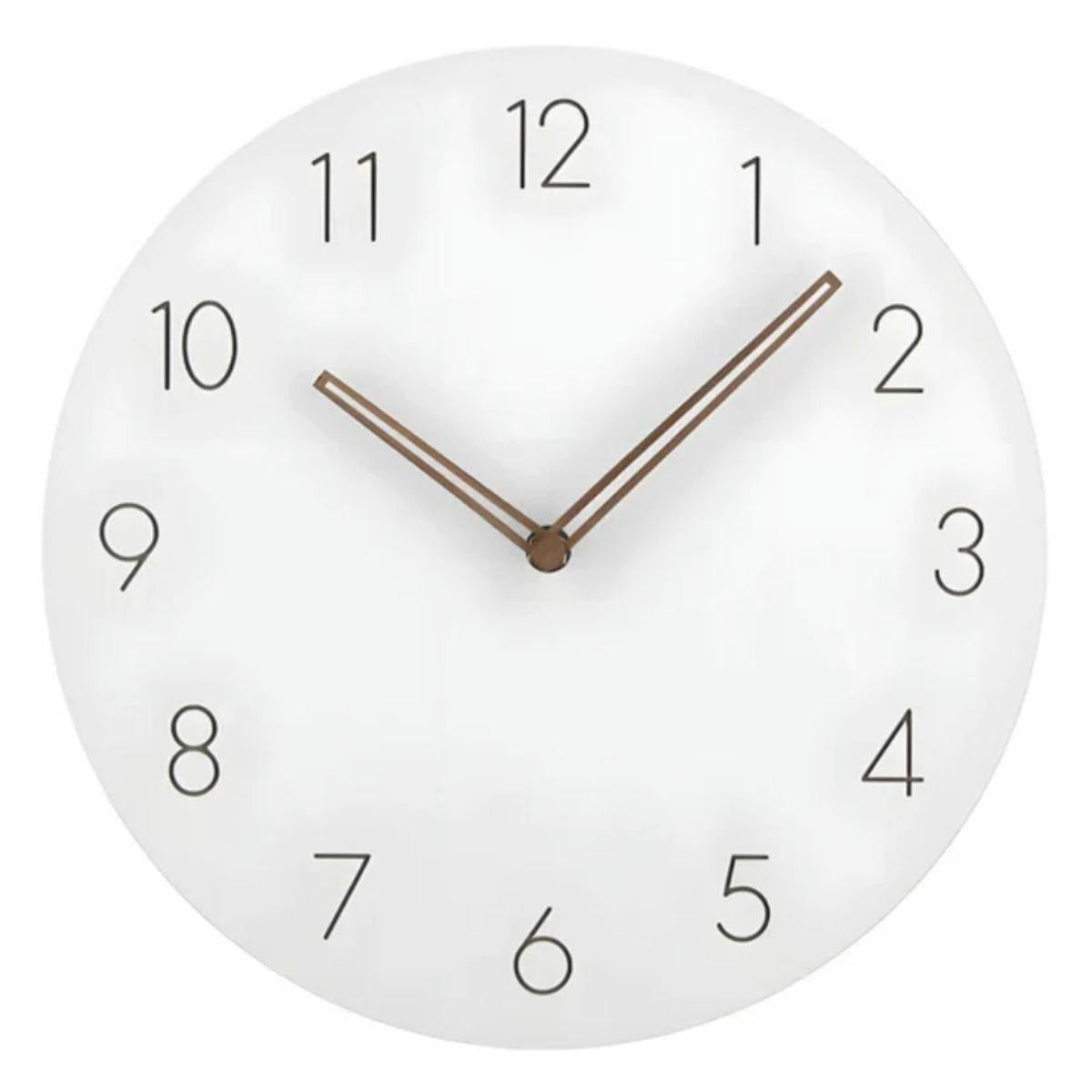 Mid Century Round Wall Clock with Silent Quartz Movement