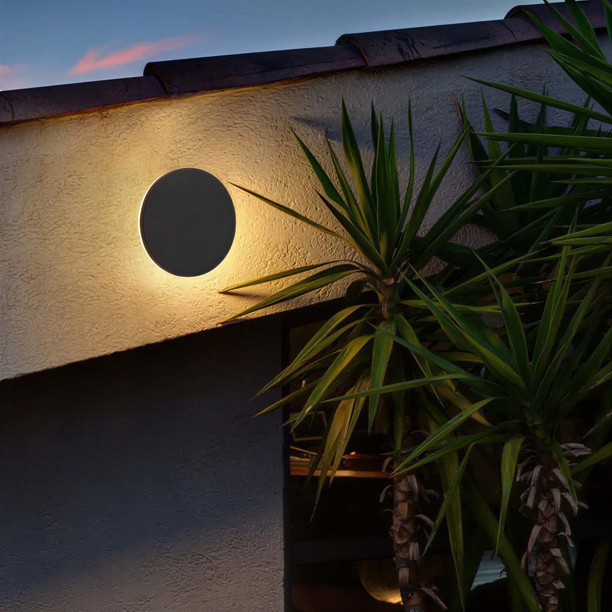 Minimalist Round Outdoor Wall Light Modern for Patio or Garden