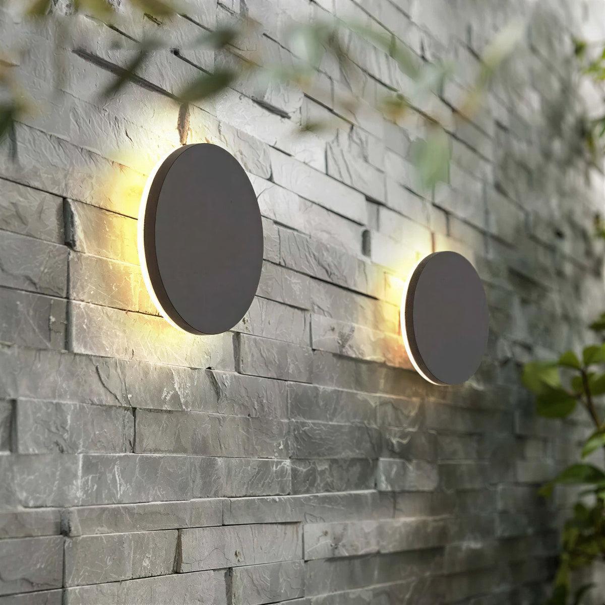 Minimalist Round Outdoor Wall Light Modern for Patio or Garden