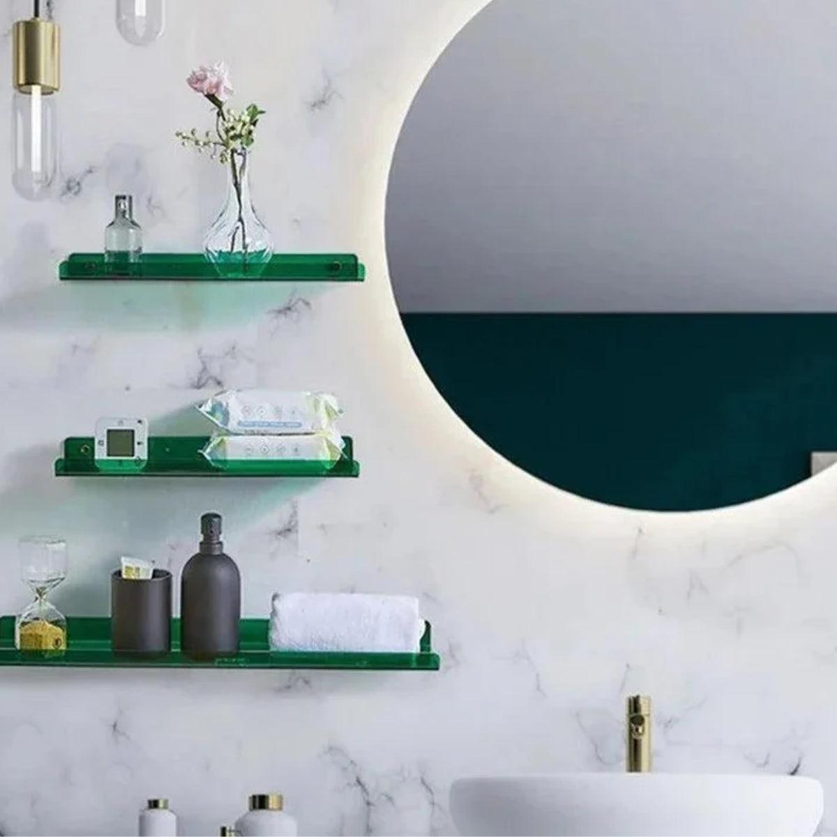 Modern Acrylic Styled Floating Wall Mounted Shelf