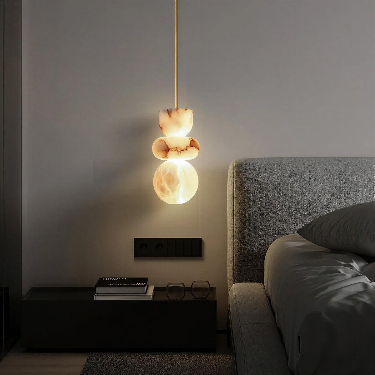 Modern Alabaster Pendant Light with Warm Ambience