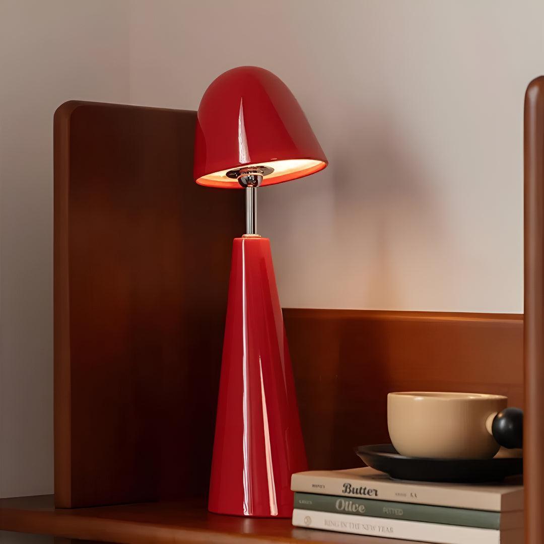 Modern Cordless Table Lamp with Cone Shade