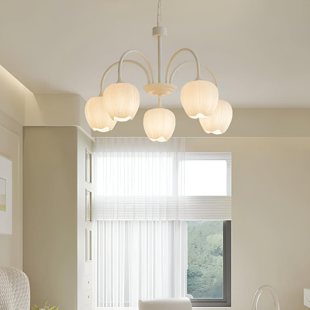 Modern Dining Room Chandelier with Tulip Flower Shade Design